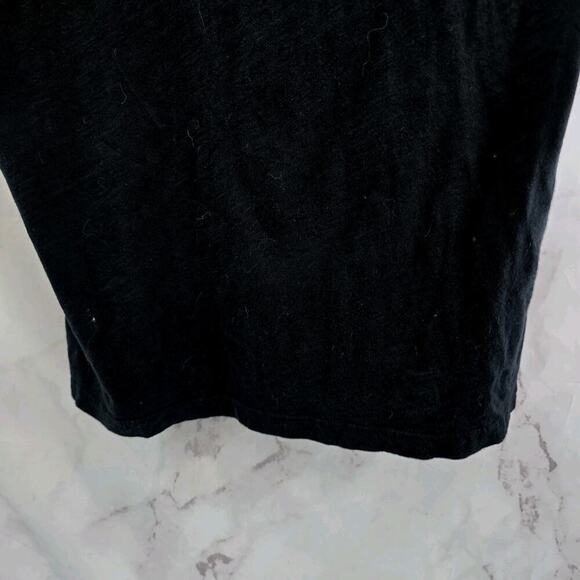 Anthropologie Top Womens Small Black Tank Ruffle Keyhole High Mock Neck Tla - Picture 8 of 9